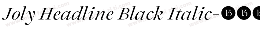 Joly Headline Black Italic字体转换